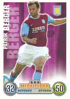 Patrik Berger Aston Villa 2007/08 Topps Match Attax #27